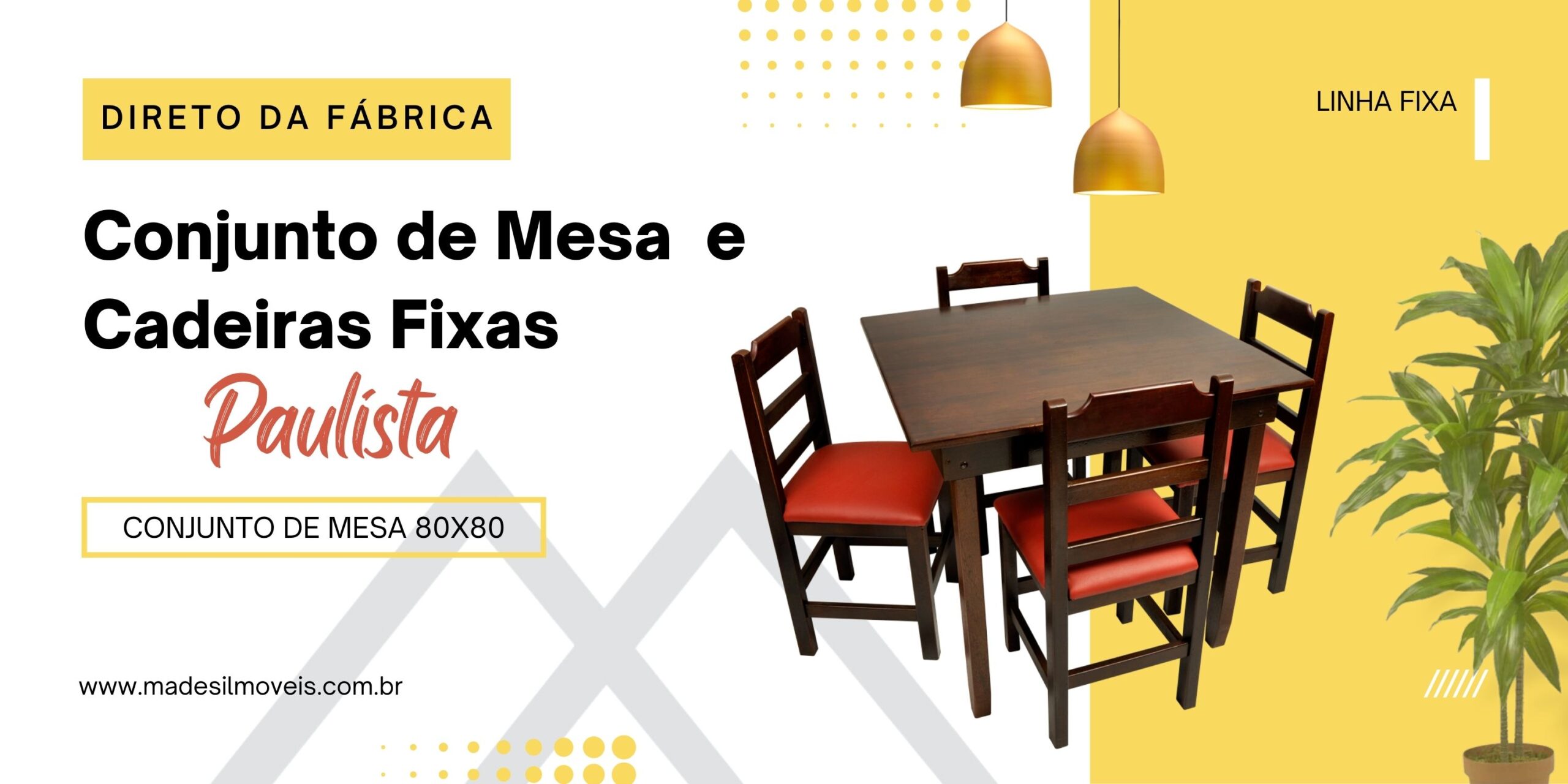 Jogo De Mesa De Madeira Fixo Floripa 1,20x70 Preto Pé H Com 6 Cadeiras  Estofado